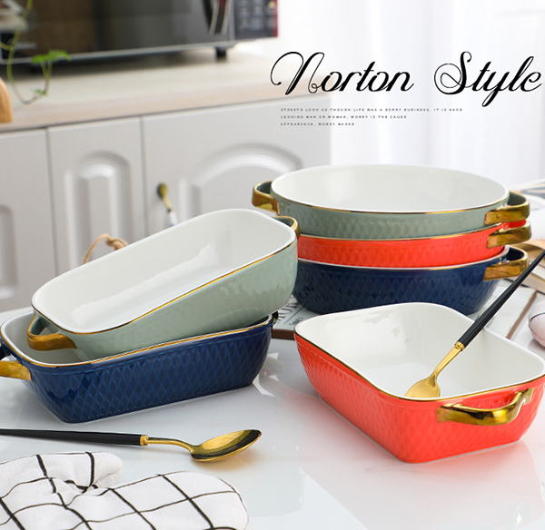 hand painted baking pan