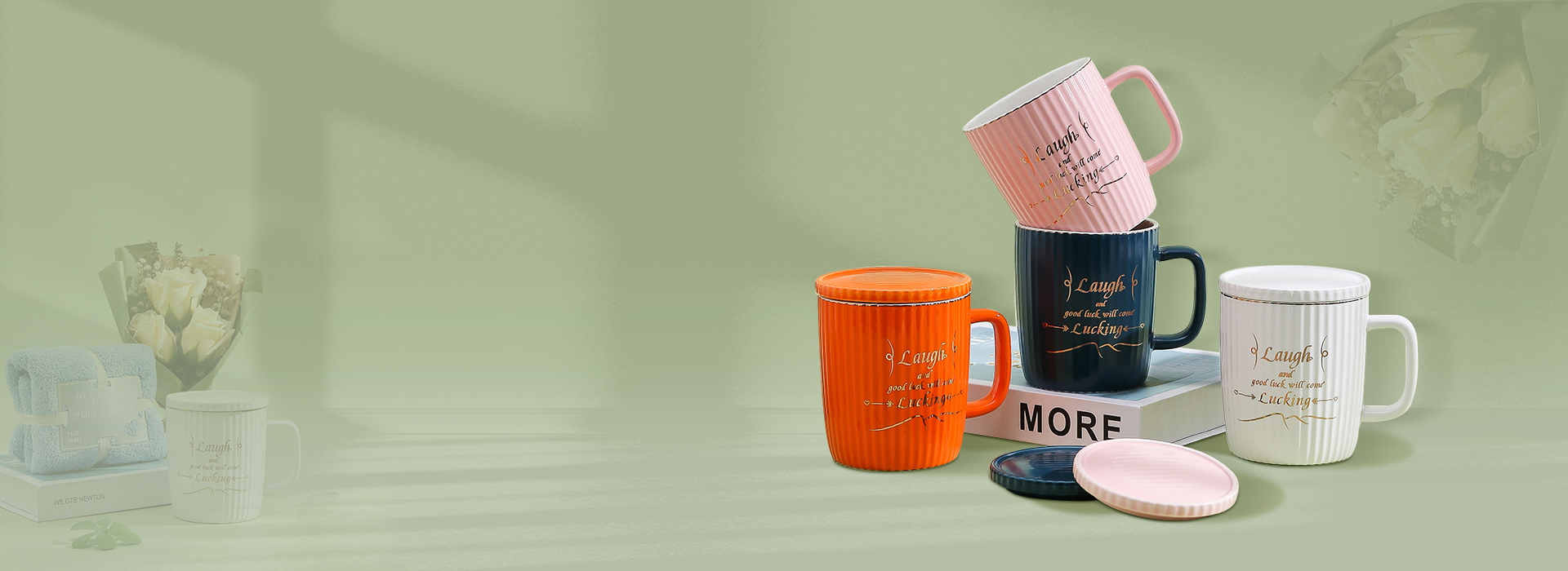 multicolored ceramic cup